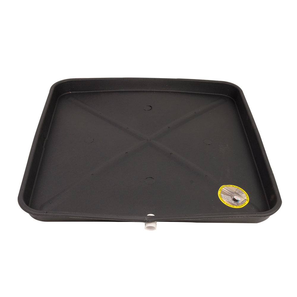 Diversitech 6-2424L| Drain Pan, Long, 24 in WD, 24 in LG, 2 in HT, Plastic, Black