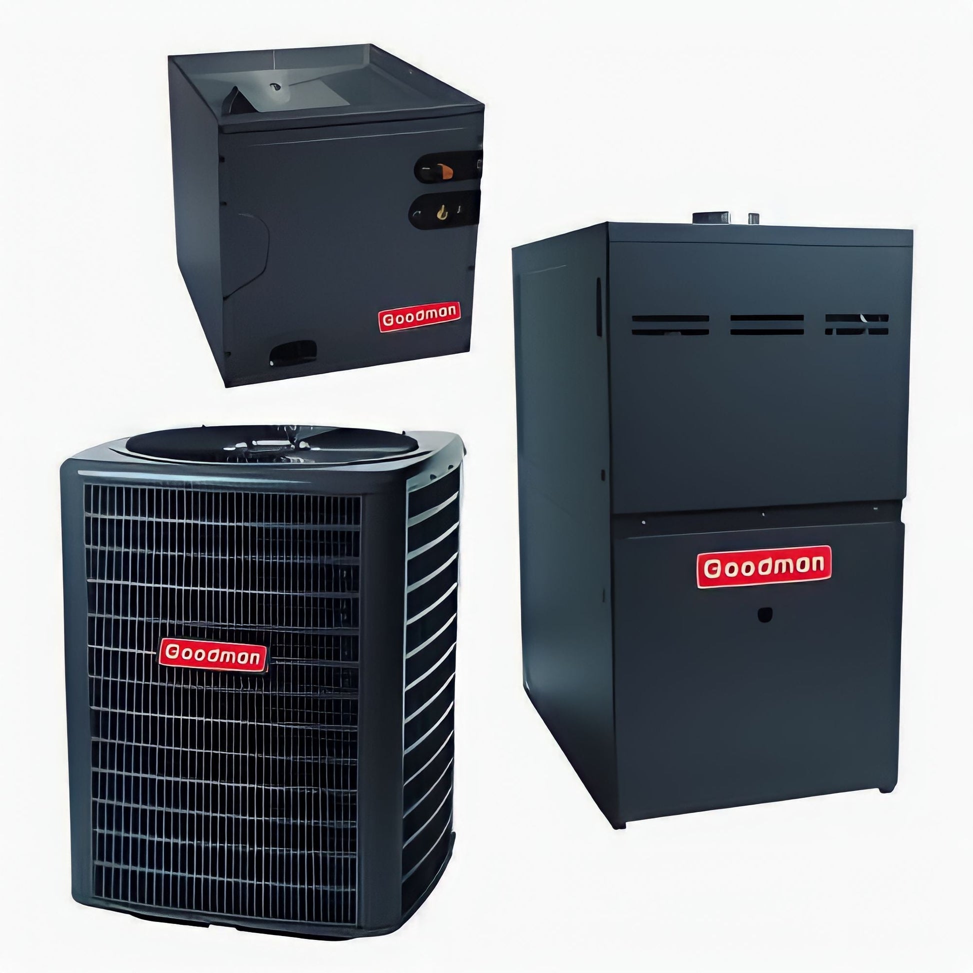 Goodman 14.5 SEER 2.5 Ton HVAC System Horizontal GM9S800804CN CHPTA3630C4 GSXN403010 - AC units for less