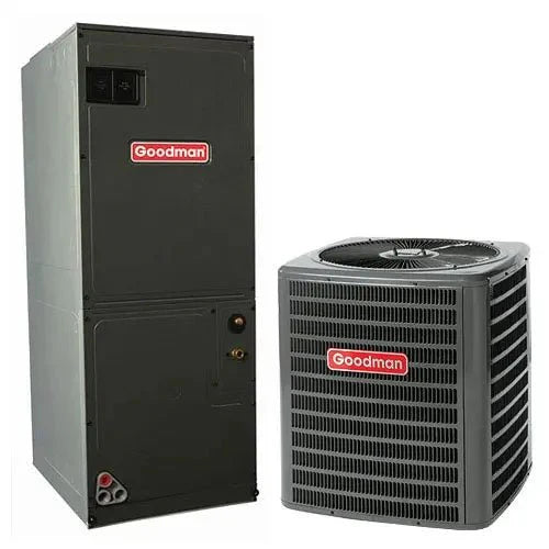 Goodman 1.5 Ton 15.2 SEER Heat Pump Two Piece vs Blower MBVC1201AA-1 CAPTA2422B4 GSZH501810 - AC units for less